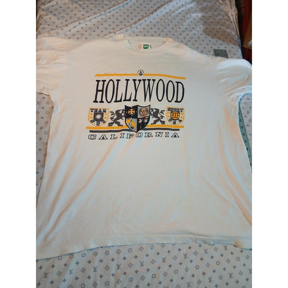 Vintage Hollywood Los Angeles T Shirt Boxy Fit Men’s Size XL California SBW